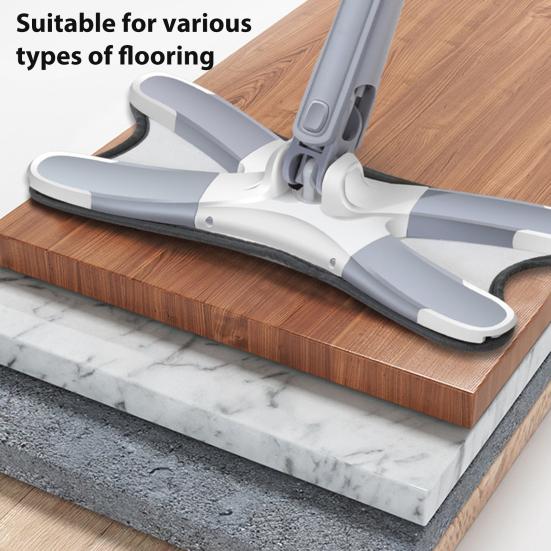 Швабра X-типа плоская для сухого и влажного использования, швабра-бабочка, швабра без отжима с вращающейся на 360 градусов головкой для полов дома, общежития