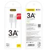 Dudao USB To Lightning Cable, 3A Fast Charging, 1 Meter, White