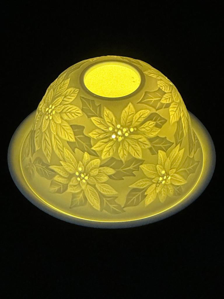 Nordic Light Tea Light Подсвечник Абажур с подносом из костяного фарфора Рождественский праздничный подарок Фарфоровый Tealight купол