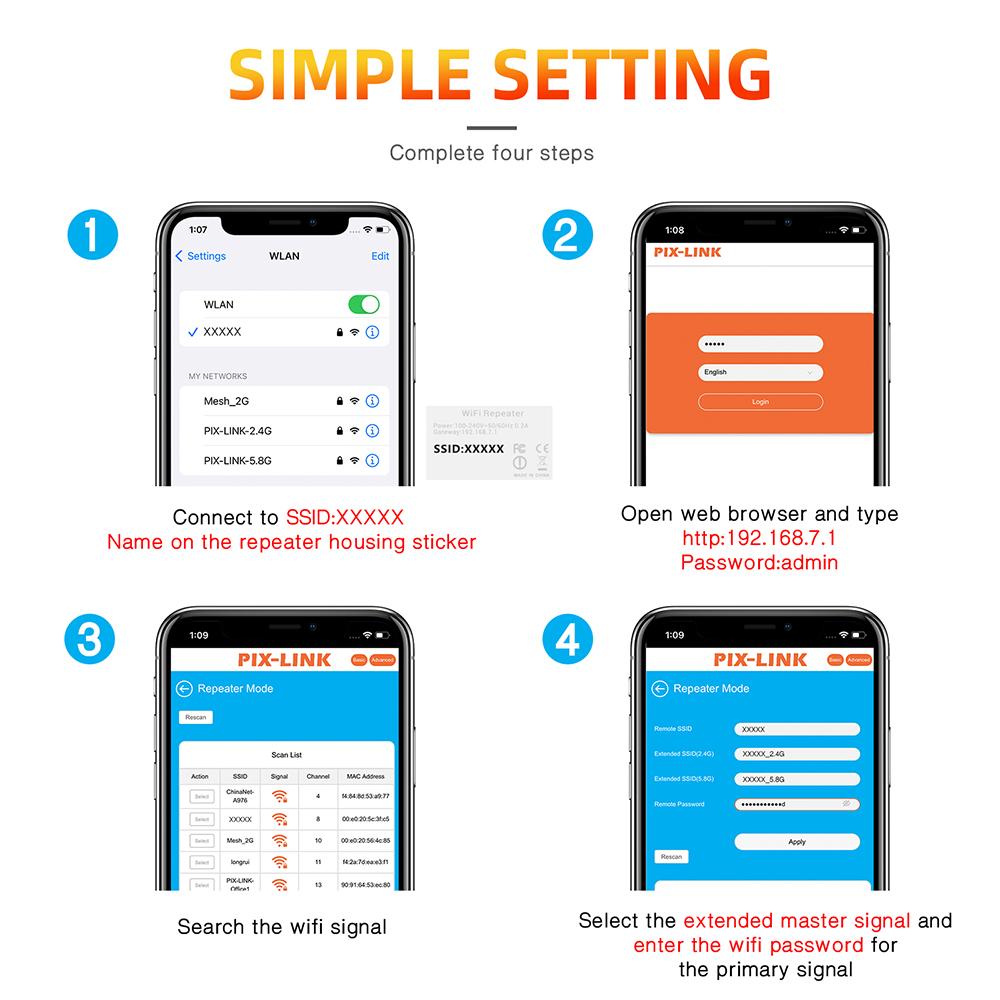 Wi-Fi ретранслятор 300 Мбит/с Wi-Fi беспроводной интернет большой дальности усилитель сигнала для дома с режимом точки доступа Ethernet