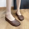 Fashion 2024 Hot Sale Shoes Female One Kick Women's Flats Autumn Square Toe Shallow Solid Solft Sole Casual Comfortable Flats Shoes