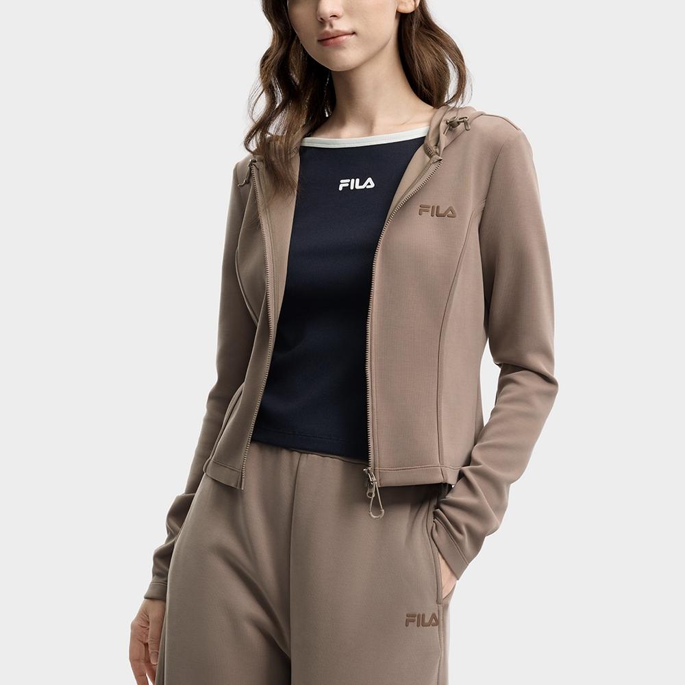 Fila Оригинальная серия «Модный образ жизни» Узкая вязаная куртка-толстовка на молнии Женские куртки F11W629502F-BN