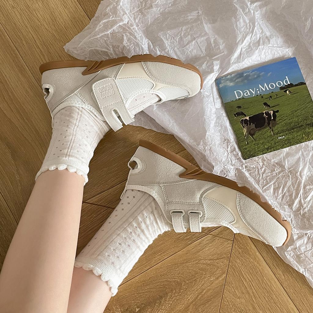 Popular Retro Flat Bottom Inner Height Increase Mary Jane Shoes Women's 2025 New Summer Skirt Versatile Light Mouth Single Shoes