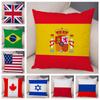50 Style National Flag Cushion Cover for Sofa Home Car Decor Geometric Print Pillowcase Super Soft Plush Pillow Case 45x45cm