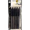 Pentel XS520AD5 Водочернильная ручка, Подписные ручки, Черный, Упаковка 5 штук