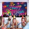 Cartoon Photo Background Banner Festive Happy New Year Decorations  Home Party Decor