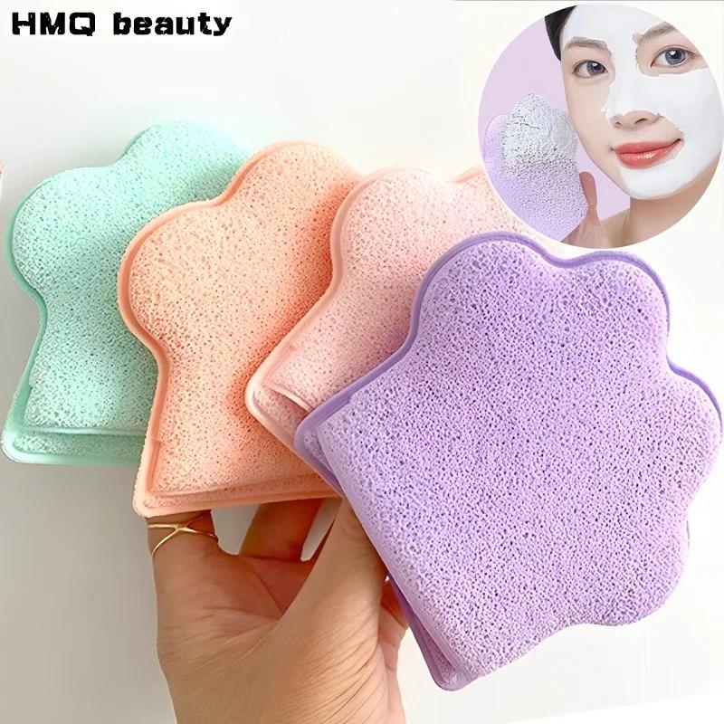 Face Wash Puff Reusable Soft Face Cleaning Sponge Pad Glove Shape Mud Film Cleaner Facial SPA Massage Makeup Removal Tools