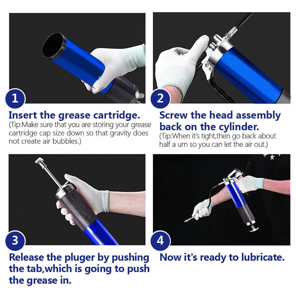 Ручной пистолетный смазочный шприц с рукояткой, смазочный шприц высокого давления, гибкий смазочный шприц, инструменты для тяжелого технического обслуживания