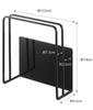 Yamazaki Jitsugyo 5139 Magnetic Cutting Board Stand Black Tower Floating Storage Easy Installation Approx. W13.5XD5.5XH14cm