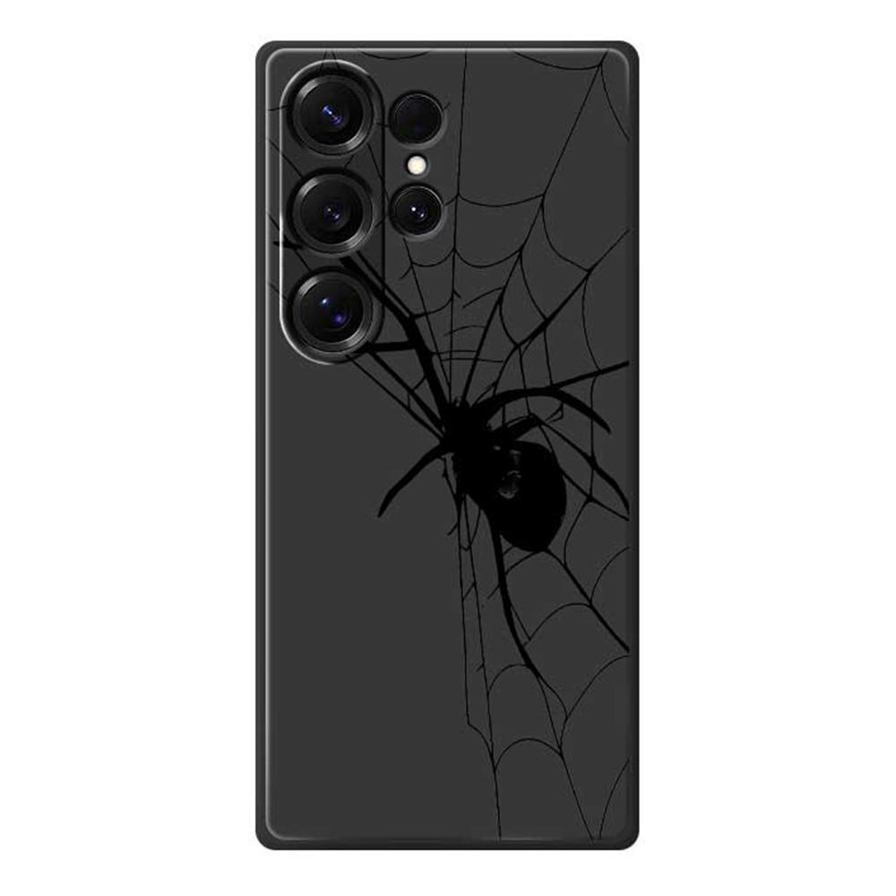 Чехол для Samsung Galaxy S25 Ultra с принтом в виде паутины, прямой край, задняя крышка телефона из ТПУ