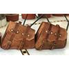 Saddlebags Motorcycle Vintage Universal Leather Side Pouch Saddle Panniers Bag
