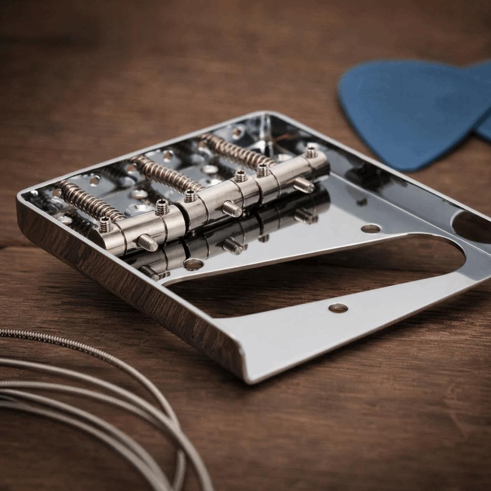 Silver Electric Guitar Bridge Metal Guitar Tailpiece Set Fixed Guitar Bridge For Electric Guitar