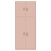 Storage Cabinet 2 pcs Pink 90 x 40 x 210 cm Steel