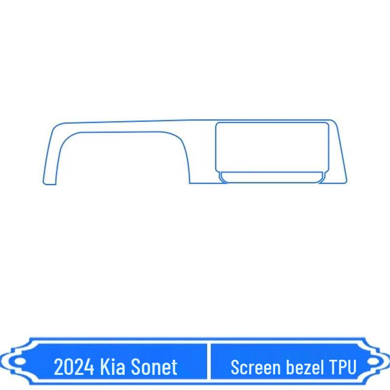 Защитная пленка для консоли и экрана 2024 Kia Sonet со стикером на рычаг переключения передач