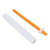 Соломочник для льда многоразовый безопасный силиконовый DIY питьевой напиток инструмент герметичный с крышкой оранжевый