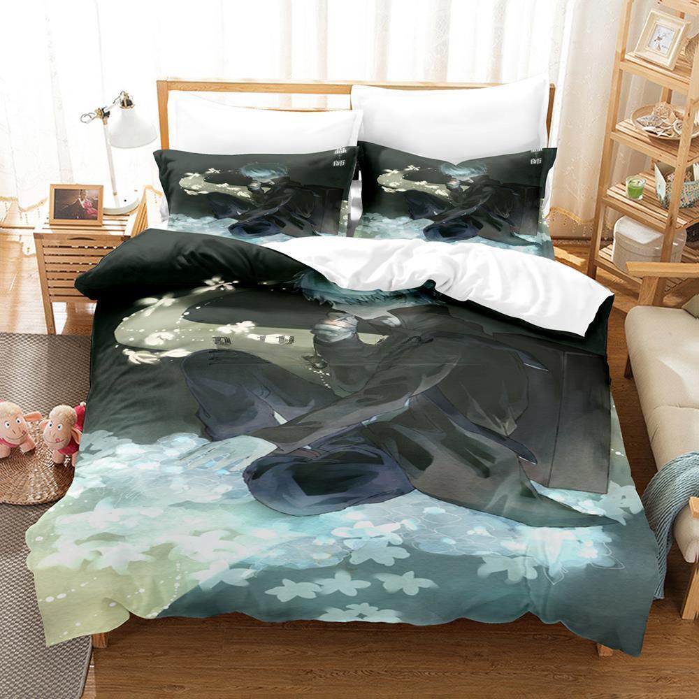 Mushishi Bedding Set Single Twin Full Queen King Size Bed Set Adult Kid Bedroom Duvet Cover Sets 3D Print Anime Bed Sheet Set