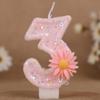 Creative Pink Sunflower Number Birthday Candle Cake Decoration 0-9 Number Candle
