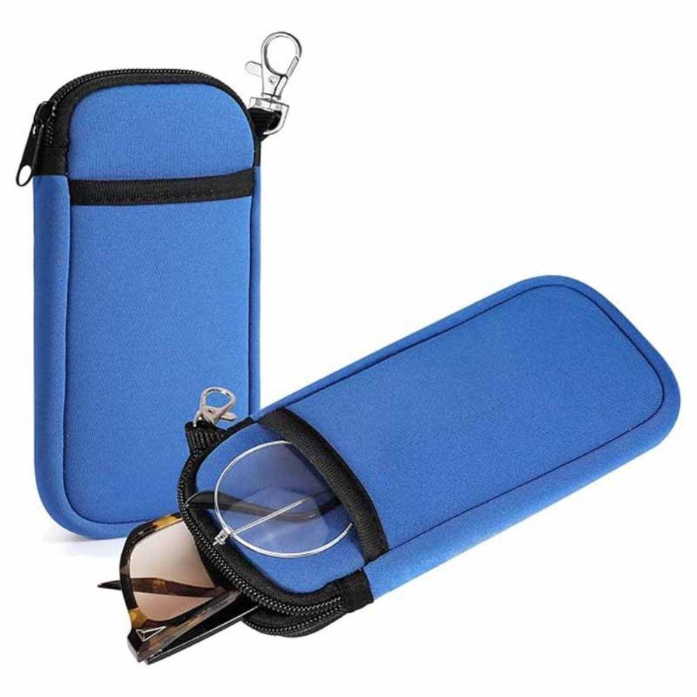 with Buckle Portable Glasses Case Portable Eyeglass Pouch Dustproof Zipper Phone Bag  Coin Storage