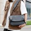 Men's Fashion Waterproof Crossbody Shoulder Bag Lightweight Large Capacity Casual PU Messenger Bag