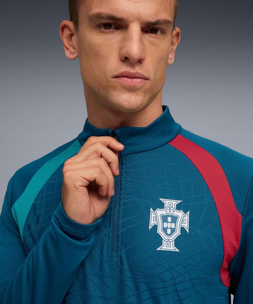 Спортивная кофта FPF TR с молнией 784772 Ocean Mist [Puma] Мужская, с молнией на 1/4, Tropic/Silver (15)