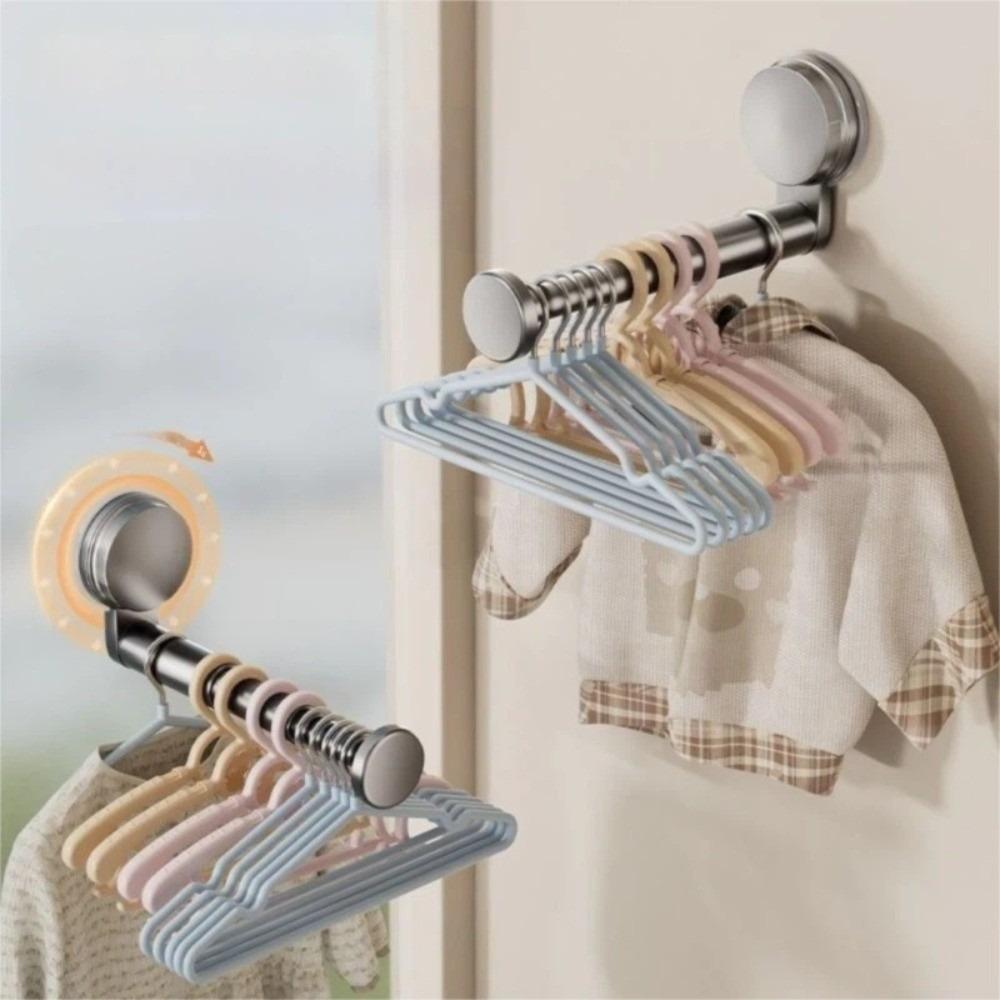Suction Cup Installation Hanger Storage Rack Retractable Hanger Container Folding Rack Home