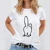 Women T Shirt Simple Design Tops Panda Printed Female Tee T Shirts Casual Basic Summer White T-Shirt Kawaii Lady T-Shirts 2024
