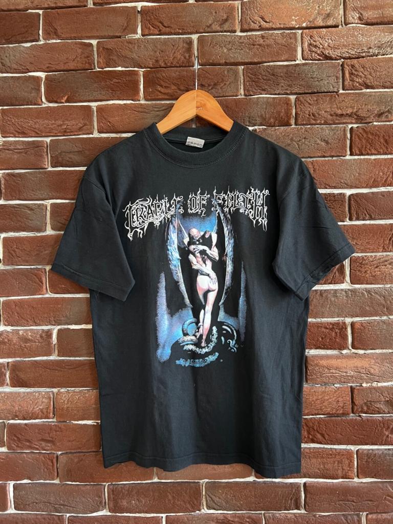 Rare Vintage 00s Cradle Of Filth Boris Valejo Metal Band Tee M Black Unisex T-Shirt