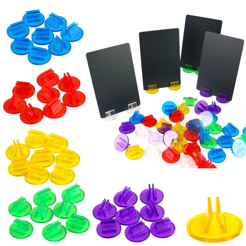 20 шт./лот прозрачная пластиковая подставка для карточек для настольных игр держатель для карт игровые аксессуары