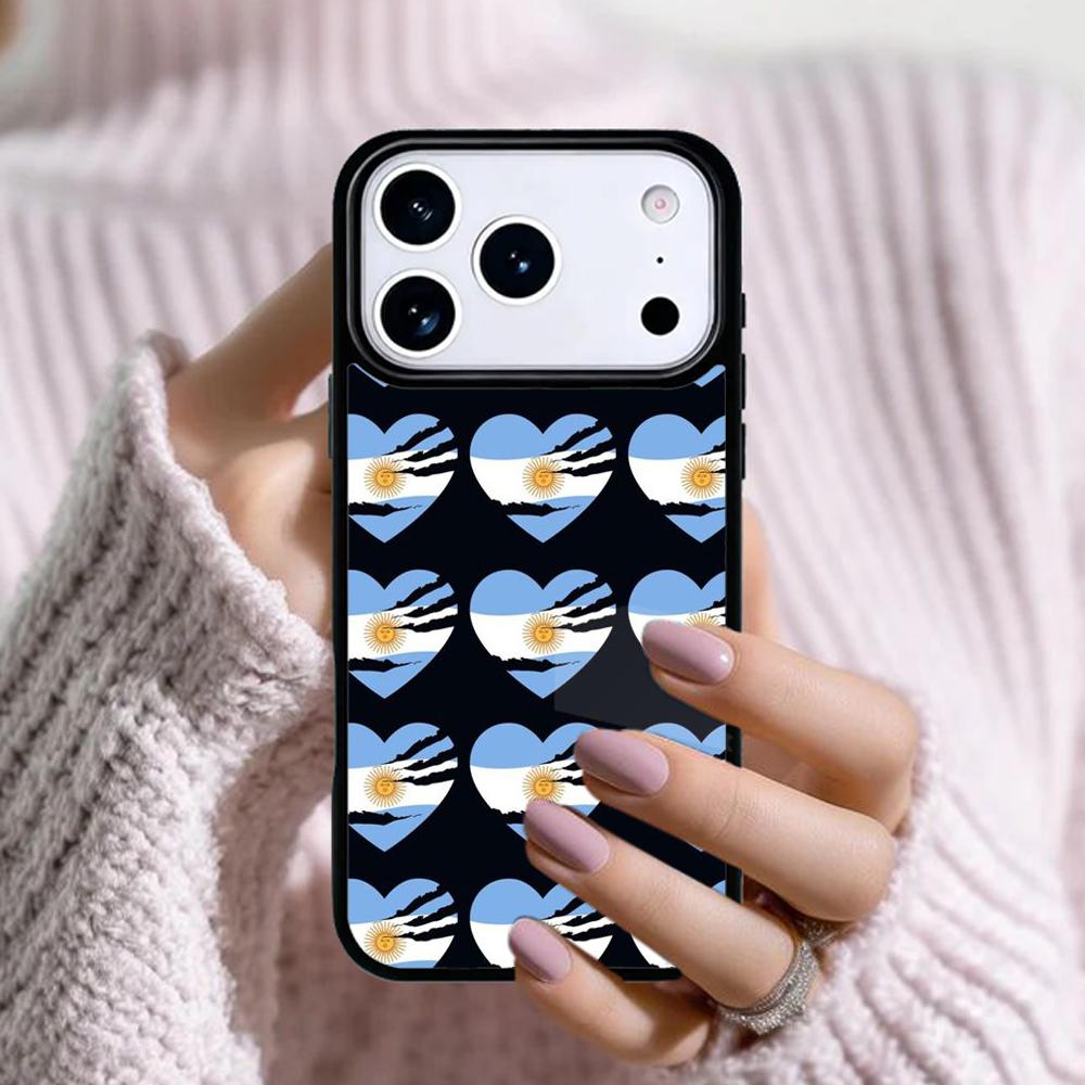 Чехол для телефона Флаг Аргентины Для Apple iPhone 17 Air 16E 15 14 Plus 13 12 11 Pro Max Mini Funda Чехол