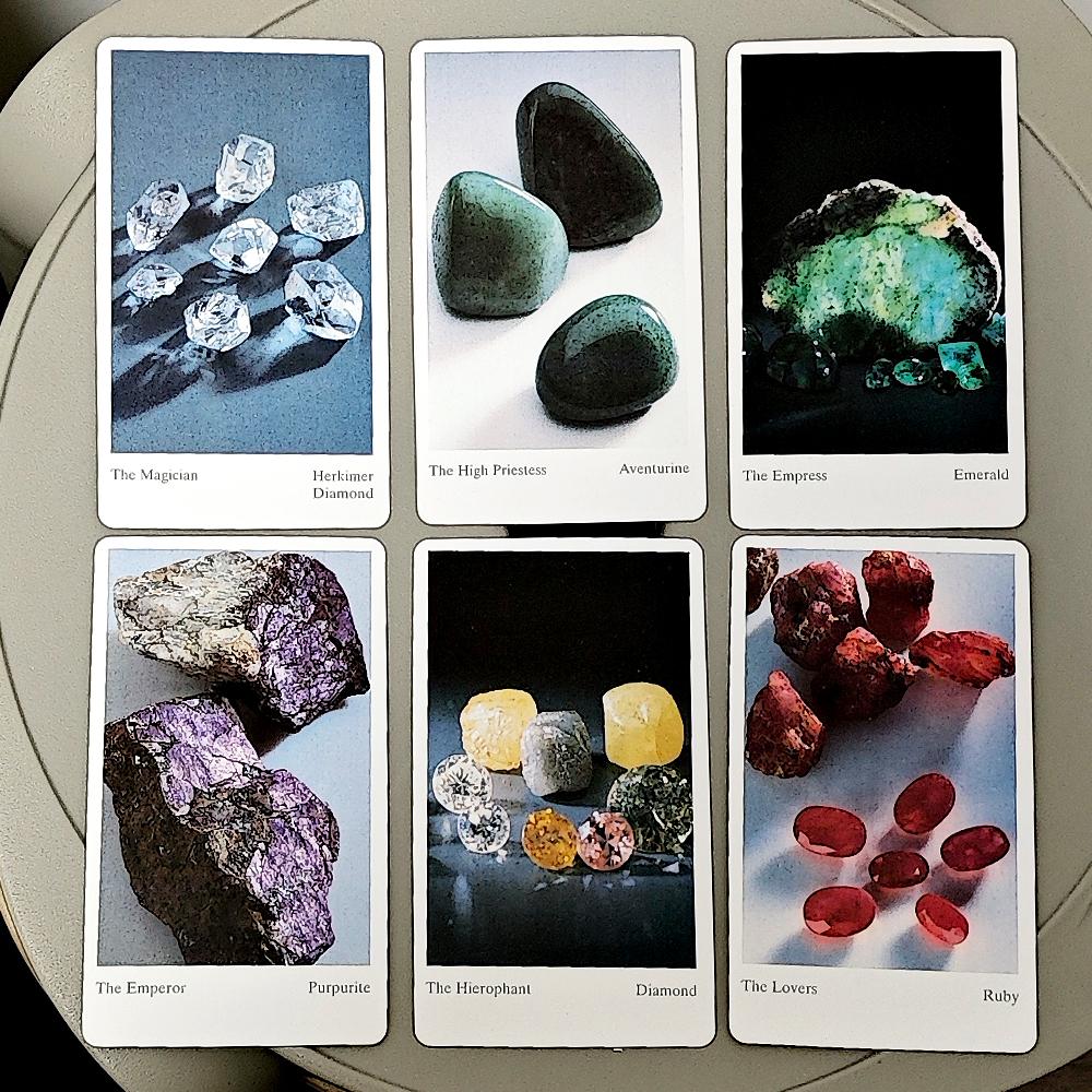 The Tarot of Gemstones and Crystals 78 Pcs Vintage 1996 Tarot Deck 10.3*6cm