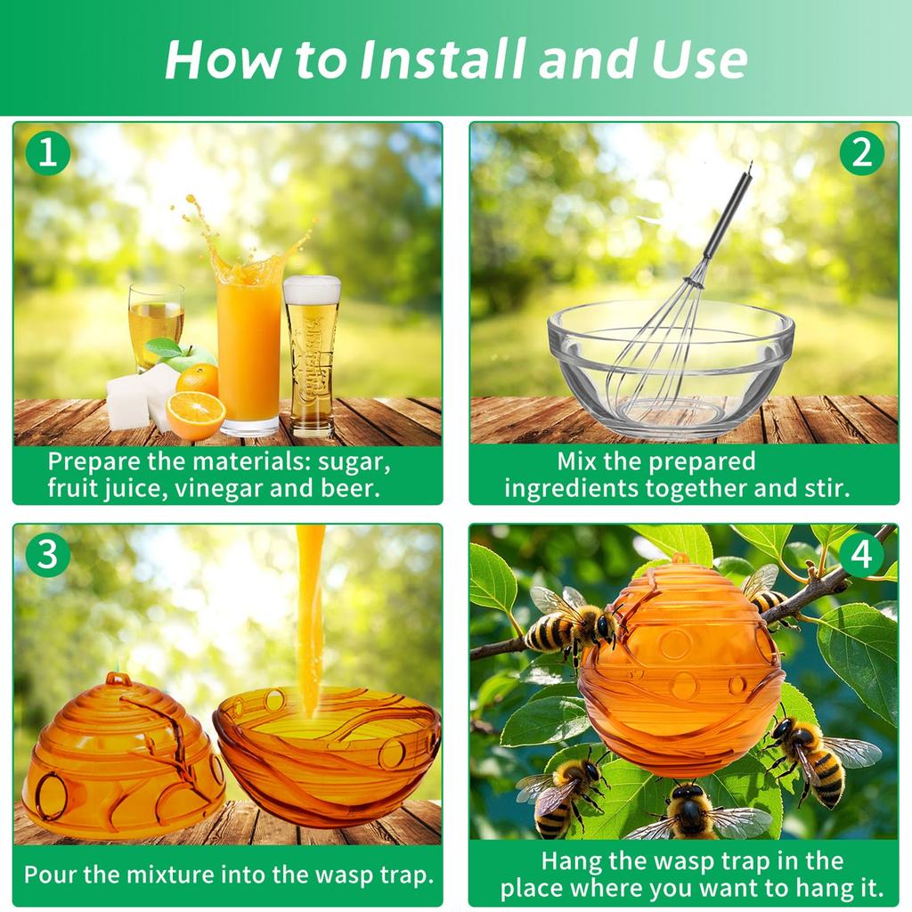 2-х компонентный бытовой внешний пчелолов, садовый наружный пчелолов, сотовый наружный высокоэффективный и экологически чистый пчелолов