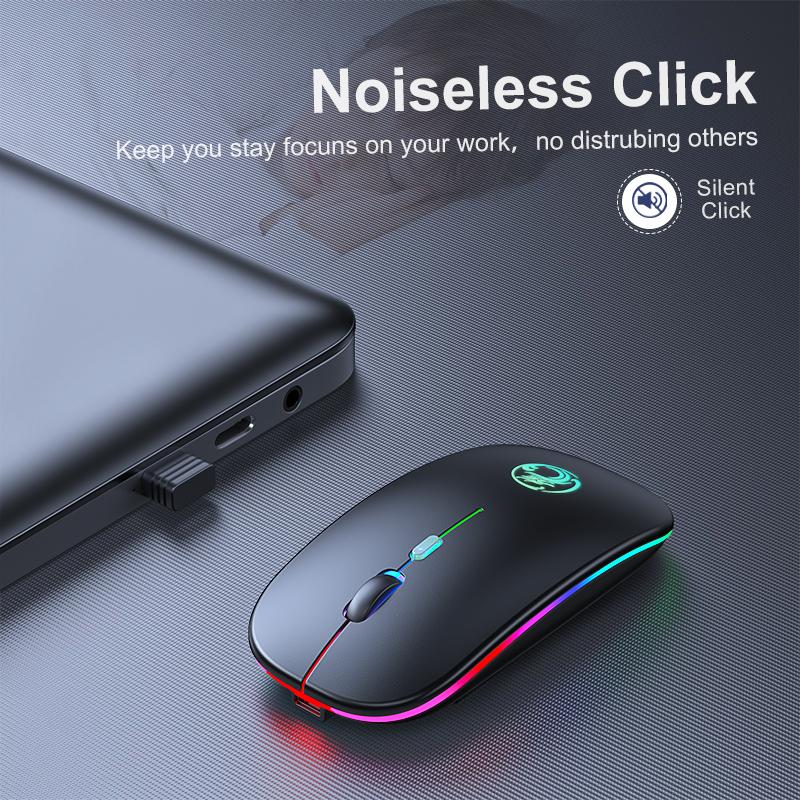 Wireless Mouse Bluetooth Mouse Wireless Computer Mouse Rgb Rechargeable Ergonomic Led Backlit Mause Silent Mice For Laptop Pc