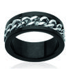 Men's Ring 'Lien d'Amour' Ruthenium Steel - 8 Mm