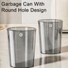 Мусорный бак с гладкой поверхностью, дизайн с круглым отверстием, мусорные баки, легкий прочный контейнер для мусора для домашнего офиса