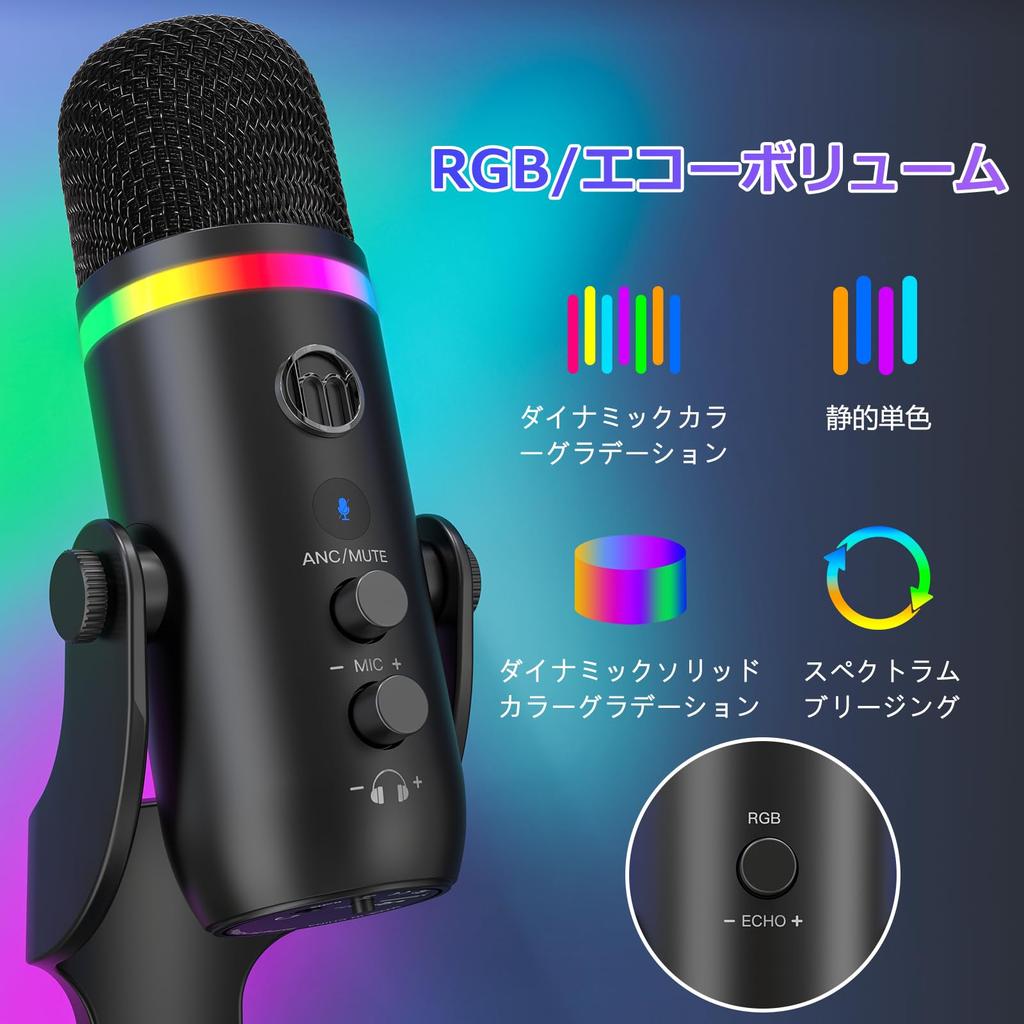 USB-микрофон ZealSound *Микрофон для телефона Шумоподавление Конденсаторный микрофон Сенсорное отключение звука, Эхо, Мониторинг, для встреч, игр, прямых трансляций, T
