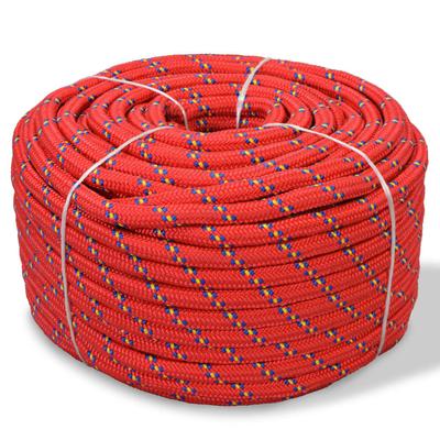 vidaXL Bootsseil Polypropylen 8 Mm 100 M Rot
