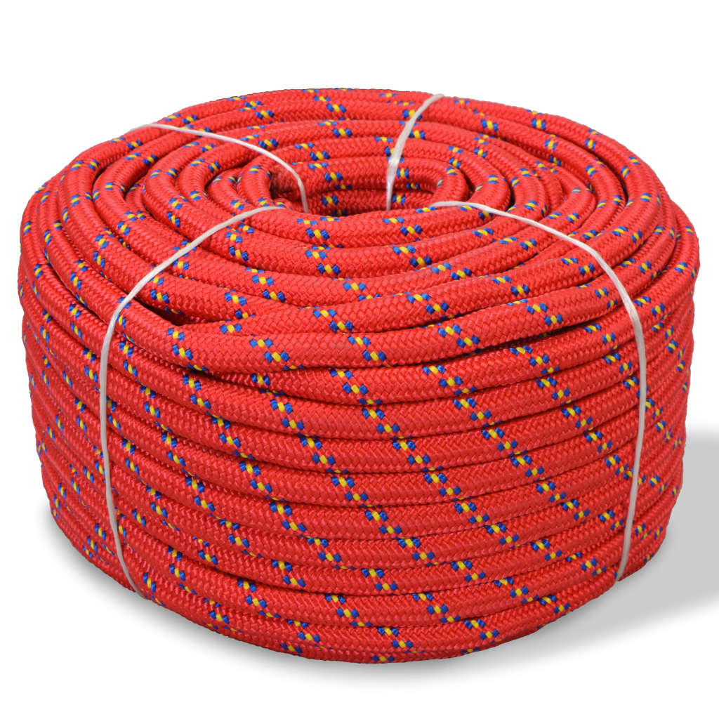Vidaxl Linka Żeglarska Z Polipropylenu, 16 Mm, 50 M, Czerwona