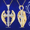Модное ожерелье крест ретро крест крылья феи ювелирные изделия подарок мода высокое качество