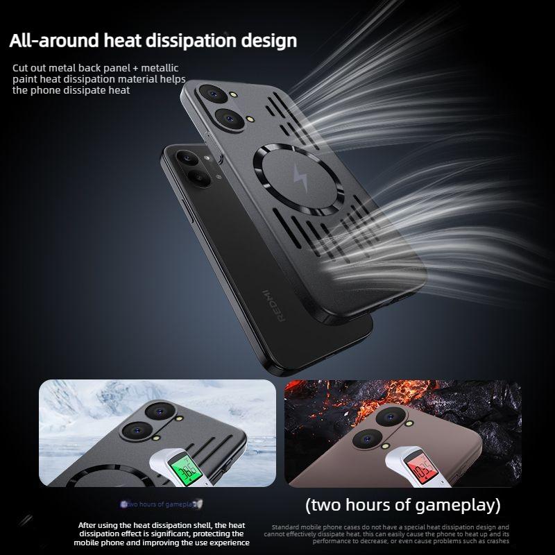 Роскошный Чехол с Эффектом Льда и Охлаждением Для Xiaomi POCO X8 Pro Max X7 F8 Ultra F7 M8 Pro 15T Pro Ультратонкий Магнитный Защитный Чехол