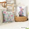 Cute Easter Bunny Cushion Cover Natural Linen Organic Fabric DoubleSided Printing Couch Pillow Covers Home Decor