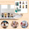 Anime 6-Piece Collectible Chibi Figurine Set - Cute Character Statues (3.8-8.4cm Height) With , Desktop Decor Ornaments,, Ideal Birthday/Holiday Gi