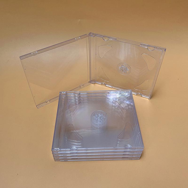 Пустой футляр для компакт-диска, пластиковый молочно-прозрачный футляр для компакт-дисков, емкость для 2 дисков