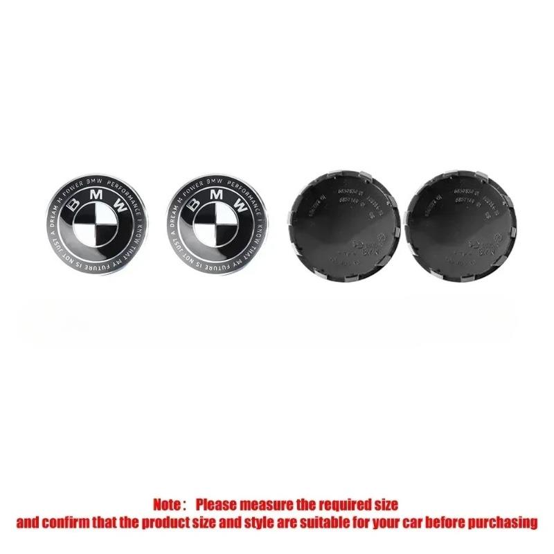 4PCS 56mm/68mm BMW Alloy Car Hub Cap 50th Anniversary Center Cap, Commemorative Style Modified Hub Cap Label.Wheel Accessories.