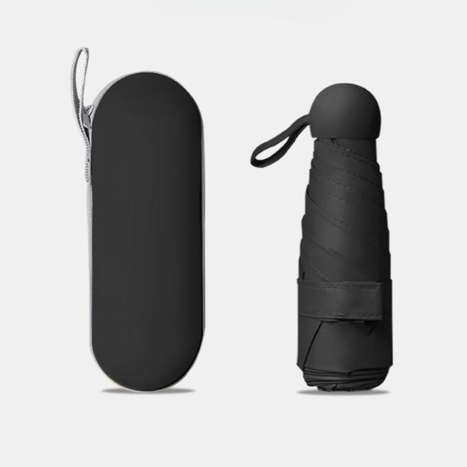 18СМ 6 спиц Легкий Компактный Карманный Зонт с Коробкой для Хранения Складной Дорожный Зонт для Повседневной Жизни Солнечных и Дождливых Дней