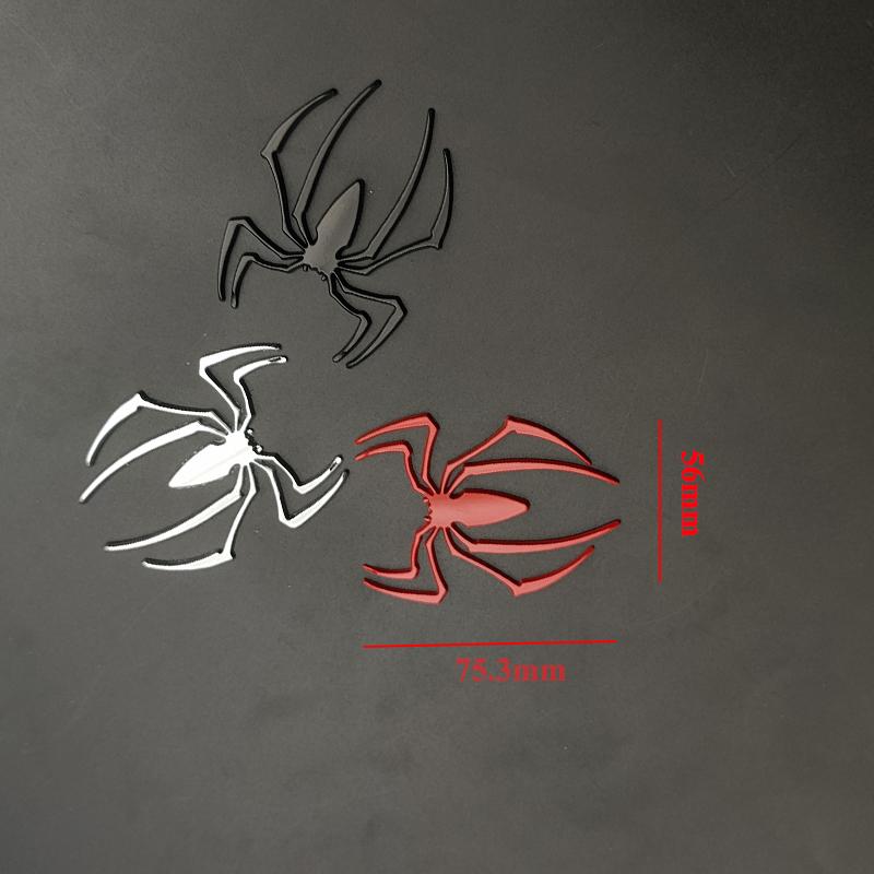Universal 3D Metal Car Stickers Spider Car Logo Chrome Badge Auto Emblem Decal Car Styling Decoration Auto Exterior Accessories