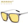 aoron Men's and Women's Polarized Sunglasses Aluminum Magnesium Glasses Legs Sunglasses Box Driving Sunglasses Night Vision