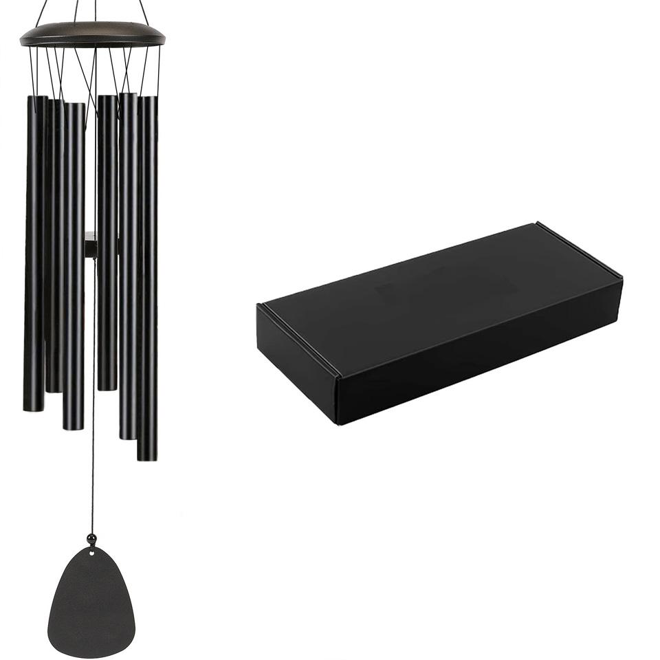 New Metal Windchime Aluminum Windbell Wind Chimes 6 Rods Chimes Home Decoration Craft Outdoor Garden Patio Notes Zen Meditation