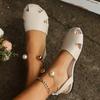 Модные женские сандалии на плоской подошве Новые летние римские сандалии с закрытым носком на плоской подошве для женщин Шлепанцы Уличная повседневная обувь Большой размер Женские шлепанцы