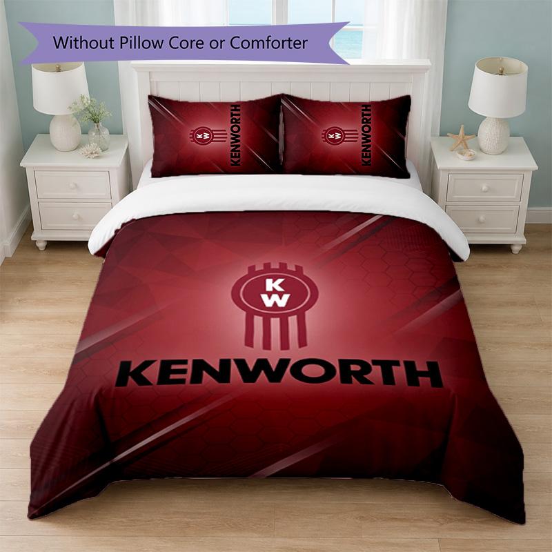 Kenworth Print 3Pcs Bedding Set Duvet Cover With Two Pillowcases Soft Bed Linen For Household Bedroom