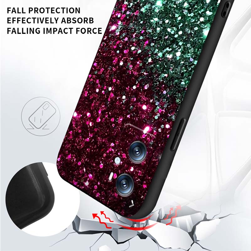 Сверкающие креативные узоры Для OPPO Reno 5 6 7 A96 A40 A58 Realme GT A74 A78 Neo2 A74 A78 Find X5 X3 X7 X8 Черный чехол для телефона